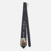 Beste vader ooit Vaderdag Foto Striped Black Stropdas (Voorkant)