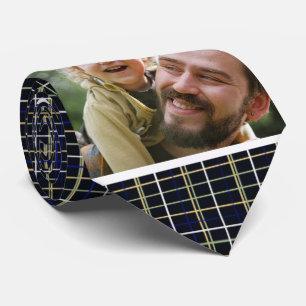 Beste vader ooit Vaderdag Foto Striped Black Stropdas