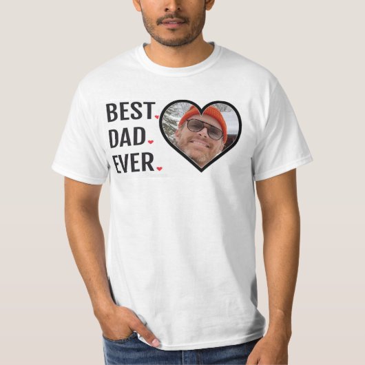 Beste Vader Ooit Vaderdag Foto T-Shirt (Voorkant)