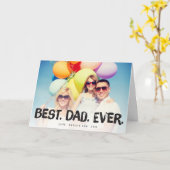 Beste vader ooit Vaderdag Foto Wenskaart Kaart (Gele Bloem)