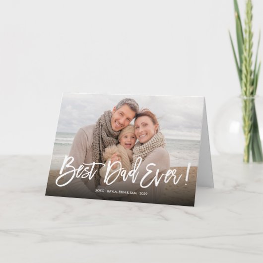 Beste vader ooit Vaderdag Foto Wenskaart Kaart (Voorkant)