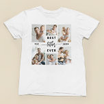 Beste vader ooit - Vaderdag fotocollage T-shirt<br><div class="desc">Vier je vader met het "Best Father Ever" Vaderdag Photo Collage T-Shirt, een perfecte mix van sentiment en stijl. Dit op maat gemaakte T-shirt heeft een prachtig gerangschikte fotocollage, waarmee je gekoesterde herinneringen en speciale momenten die je met je vader hebt doorgebracht, kunt laten zien. De collage omringt de hartverwarmende...</div>