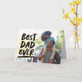 Beste vader ooit Vaderdag-fotokaart Kaart (Gele Bloem)
