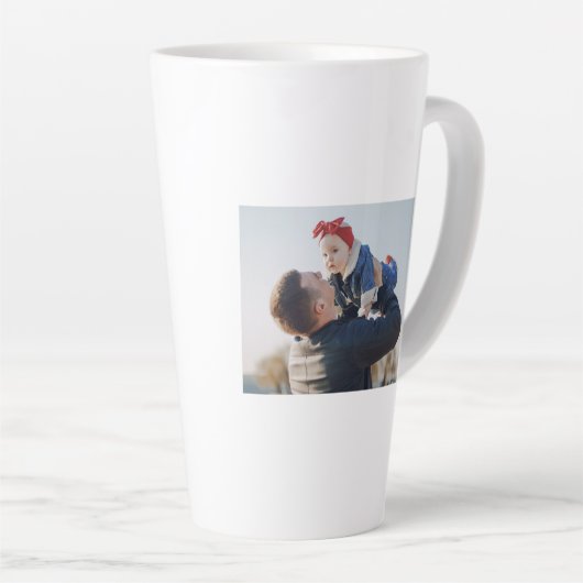 Beste vader ooit Vaderdag gepersonaliseerd cadeau Latte Mok (Rechterhoek)