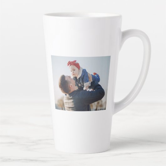 Beste vader ooit Vaderdag gepersonaliseerd cadeau Latte Mok (Rechts)