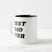 Beste vader ooit Vaderdag gepersonaliseerd cadeau Tweekleurige Koffiemok (Voorkant links)