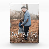 Beste vader ooit Vaderdag gepersonaliseerd Fotoblokken (Voorkant)