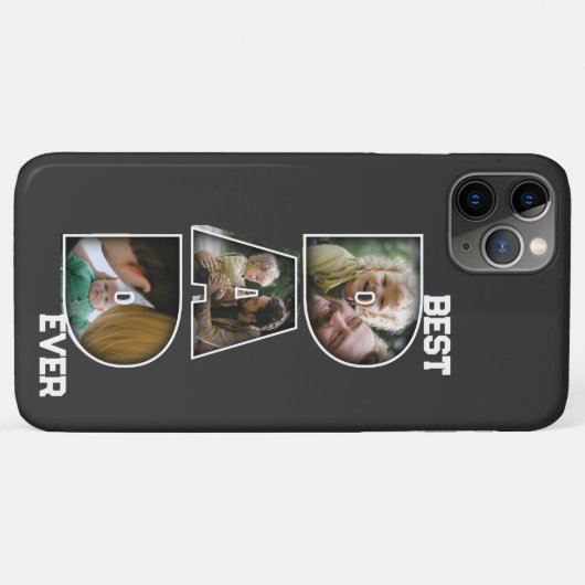 Beste vader ooit Vaderdag Gift 3 Foto Cutout Case-Mate iPhone Case (Achterkant (horizontaal))