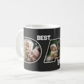Beste vader ooit Vaderdag Gift 3 Foto Cutout Koffiemok (Voorkant links)