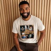 Beste vader ooit Vaderdag Gift Foto Woodgrain Tri-Blend Shirt