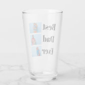 Beste vader ooit Vaderdag Gift Photo collage Glas (Achterkant)