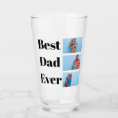 Beste vader ooit Vaderdag Gift Photo collage Glas (Voorkant)