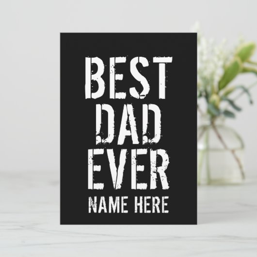 BESTE VADER OOIT VADERDAG KAART (Staand voorkant)