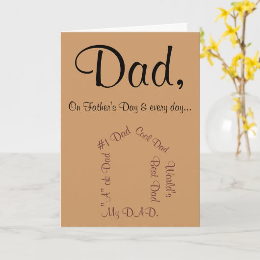 Beste vader ooit Vaderdag Kaart (Gele Bloem)