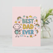 Beste vader ooit Vaderdag Kaart (Staand voorkant)