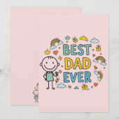 Beste vader ooit Vaderdag Kaart (Voorkant / Achterkant)