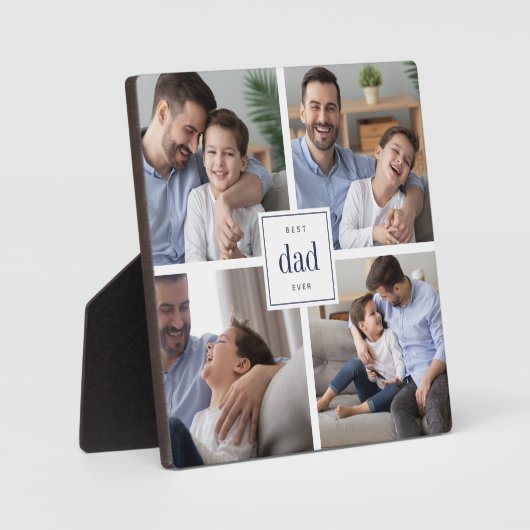 Beste vader ooit Vaderdag Kinder Foto Collage Fotoplaat (Voorkant)