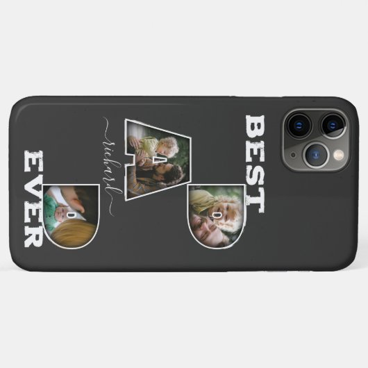 Beste vader ooit Vaderdag naam Gift 3 Foto Case-Mate iPhone Case (Achterkant (horizontaal))