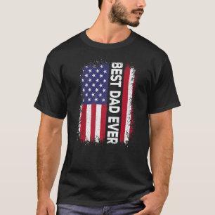 Beste vader ooit vaderdag ons Amerikaanse vlag Vin T-shirt