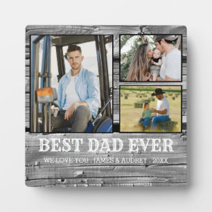 Beste vader ooit Vaderdag Rustic Wood Fotoplaat