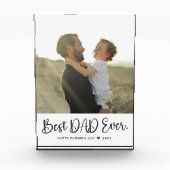 Beste vader ooit Vaderdag Simple Photo Block Fotoblokken (Voorkant)