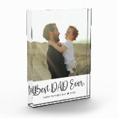 Beste vader ooit Vaderdag Simple Photo Block Fotoblokken (Links)