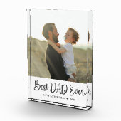 Beste vader ooit Vaderdag Simple Photo Block Fotoblokken (Rechts)