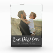 Beste vader ooit Vaderdag Simple Photo Block Fotoblokken (Voorkant)