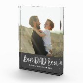 Beste vader ooit Vaderdag Simple Photo Block Fotoblokken (Rechts)