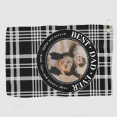 Beste vader ooit Vaderdag speelde aangepaste foto Golfhanddoek (Horizontaal)