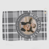 Beste vader ooit Vaderdag speelde aangepaste foto Golfhanddoek (Horizontaal)