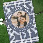 Beste vader ooit Vaderdag speelde aangepaste foto Golfhanddoek