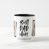 Beste vader ooit Vaderdag Twee foto Mok (Midden)