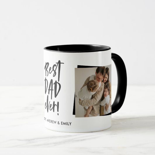 Beste vader ooit Vaderdag Twee foto Mok (Voorkant rechts)