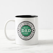 Beste vader ooit Vaderdag Tweekleurige Koffiemok (Links)