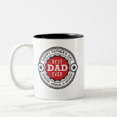 Beste vader ooit Vaderdag Tweekleurige Koffiemok (Links)