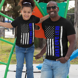Beste vader ooit Vaderdag van de Thin Blue Line Po T-shirt