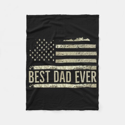 Beste vader ooit Vaderdag Verjaardag 4 juli Fleece Deken (Voorkant)