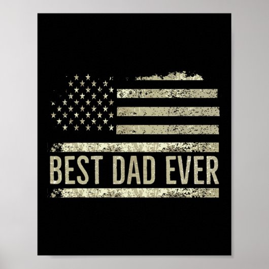 Beste vader ooit Vaderdag Verjaardag 4 juli Poster (Voorkant)