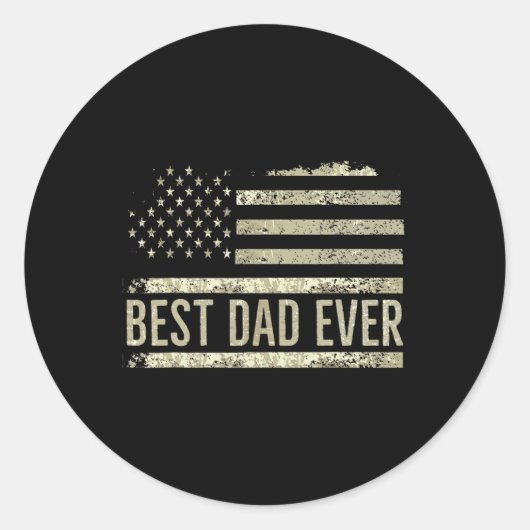 Beste vader ooit Vaderdag Verjaardag 4 juli Ronde Sticker (Voorkant)