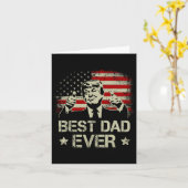 Beste vader ooit Vaderdag VS Amerikaanse vlag Trum Kaart (Gele Bloem)