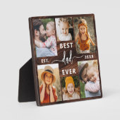 Beste vader ooit Vaderdag Wood Fotocollage Fotoplaat (Voorkant)