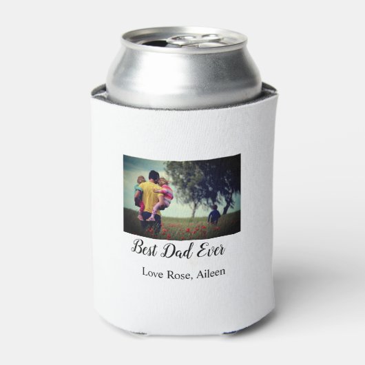 Beste vader ooit vaderdag zoon dochter papa pap p blikjeskoeler (Blikje Voorkant)