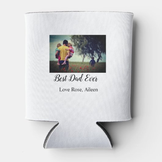 Beste vader ooit vaderdag zoon dochter papa pap p blikjeskoeler (Voorkant)