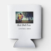 Beste vader ooit vaderdag zoon dochter papa pap p blikjeskoeler (Achterkant)