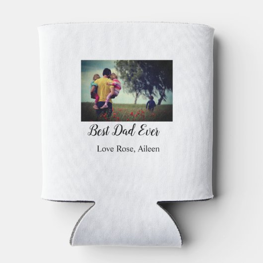 Beste vader ooit vaderdag zoon dochter papa pap p blikjeskoeler (Achterkant)