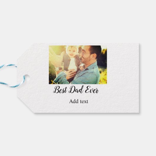 Beste vader ooit vaderdag zoon dochter papa pap p cadeaulabel (Achterkant Horizontaal)