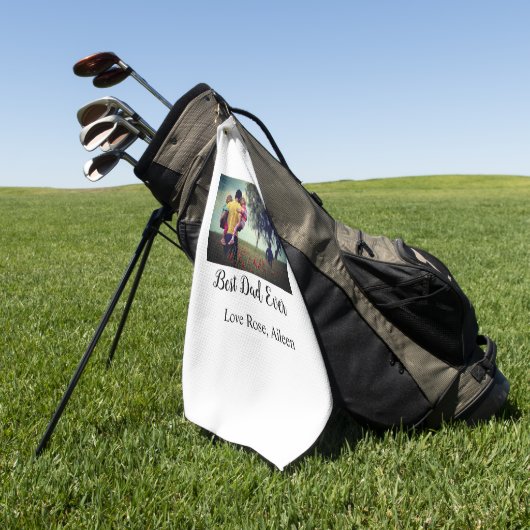 Beste vader ooit vaderdag zoon dochter papa pap p golfhanddoek (Groen)