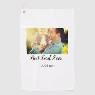 Beste vader ooit vaderdag zoon dochter papa pap p golfhanddoek
