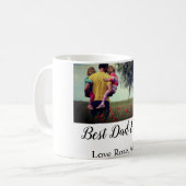 Beste vader ooit vaderdag zoon dochter papa pap p koffiemok (Voorkant links)